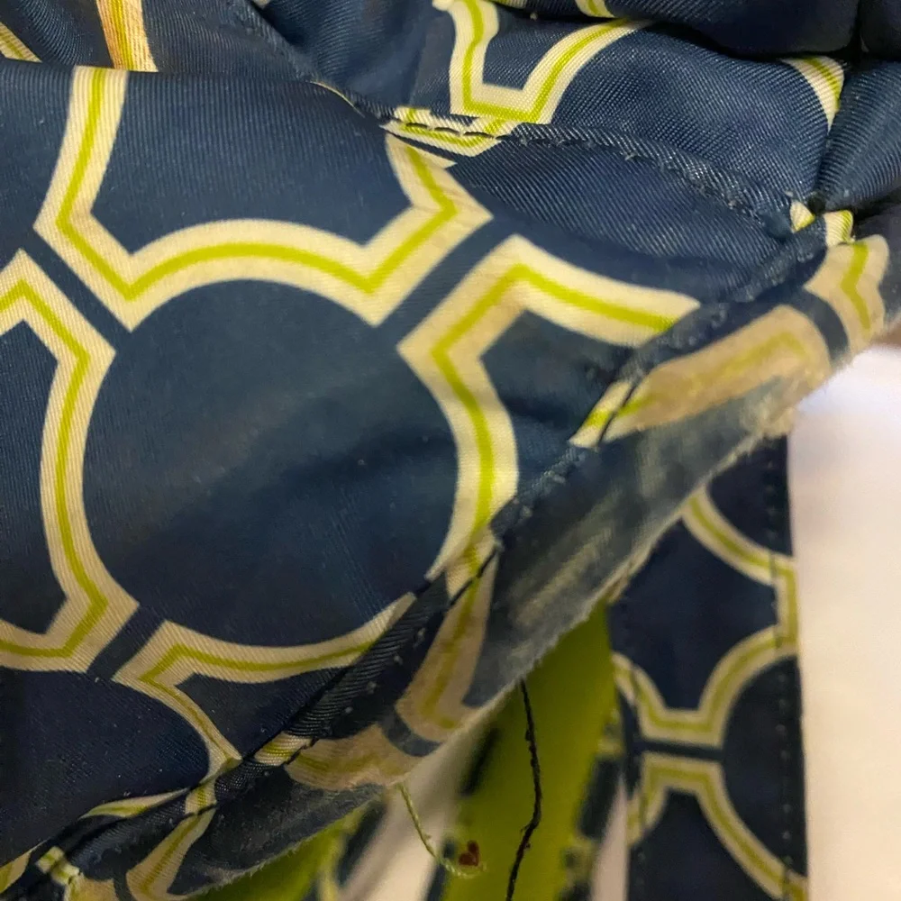 JuJuBe Backpack Green and Blue Diaper Bag Used